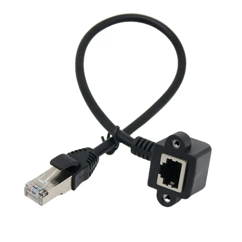 30cm 60cm 1m Category 5e Ethernet Extension Cable with Ear Screw Hole RJ45 Male to Female 90 Degree Bend Network Extension Cable
30cm 60cm 1m Category 5e Ethernet Extension Cable with Ear Screw Hole RJ45 Male to Female 90 Degree Bend Network Extension Cable
