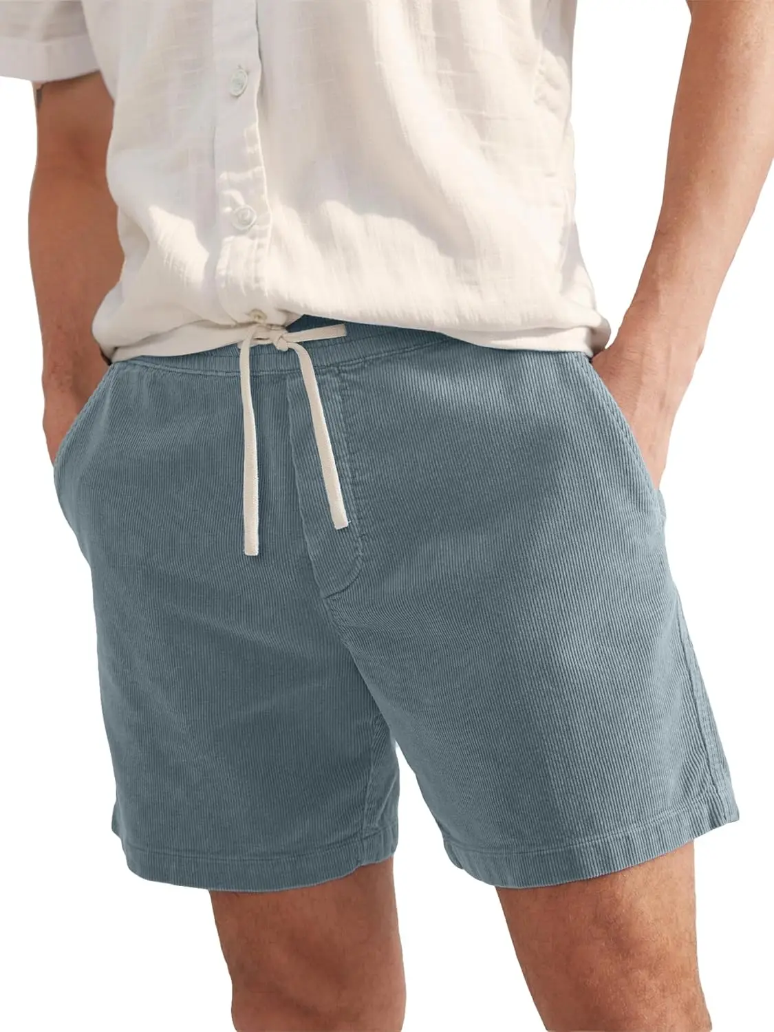 Mens Corduroy Shorts 5 Inch Casual Elastic Waist Drawstring Lightweight Summer Beach Shorts with Pockets
Mens Corduroy Shorts 5 Inch Casual Elastic Waist Drawstring Lightweight Summer Beach Shorts with Pockets