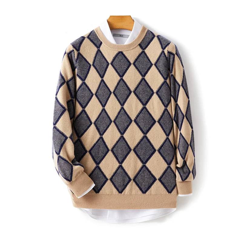 Men's 100% Merino Wool Soft Sweater O-neck Color Blocked Pullover Autumn Winter Loose Long Sleeve Jumper Cashmere Thick Top
Men's 100% Merino Wool Soft Sweater O-neck Color Blocked Pullover Autumn Winter Loose Long Sleeve Jumper Cashmere Thick Top