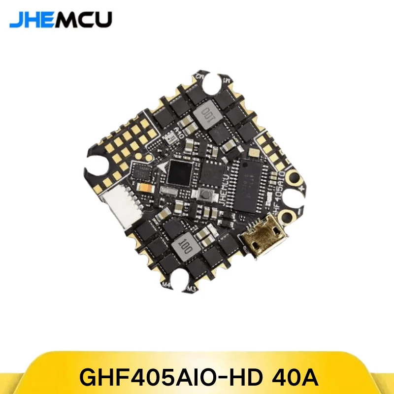 JHEMCU GHF405AIO-HD F405 AIO Flight Controller Betaflight OSD, 40A ESC Dshot600 2-6S for Toothpick Micro RC FPV Racing Drone
JHEMCU GHF405AIO-HD F405 AIO Flight Controller Betaflight OSD, 40A ESC Dshot600 2-6S for Toothpick Micro RC FPV Racing Drone