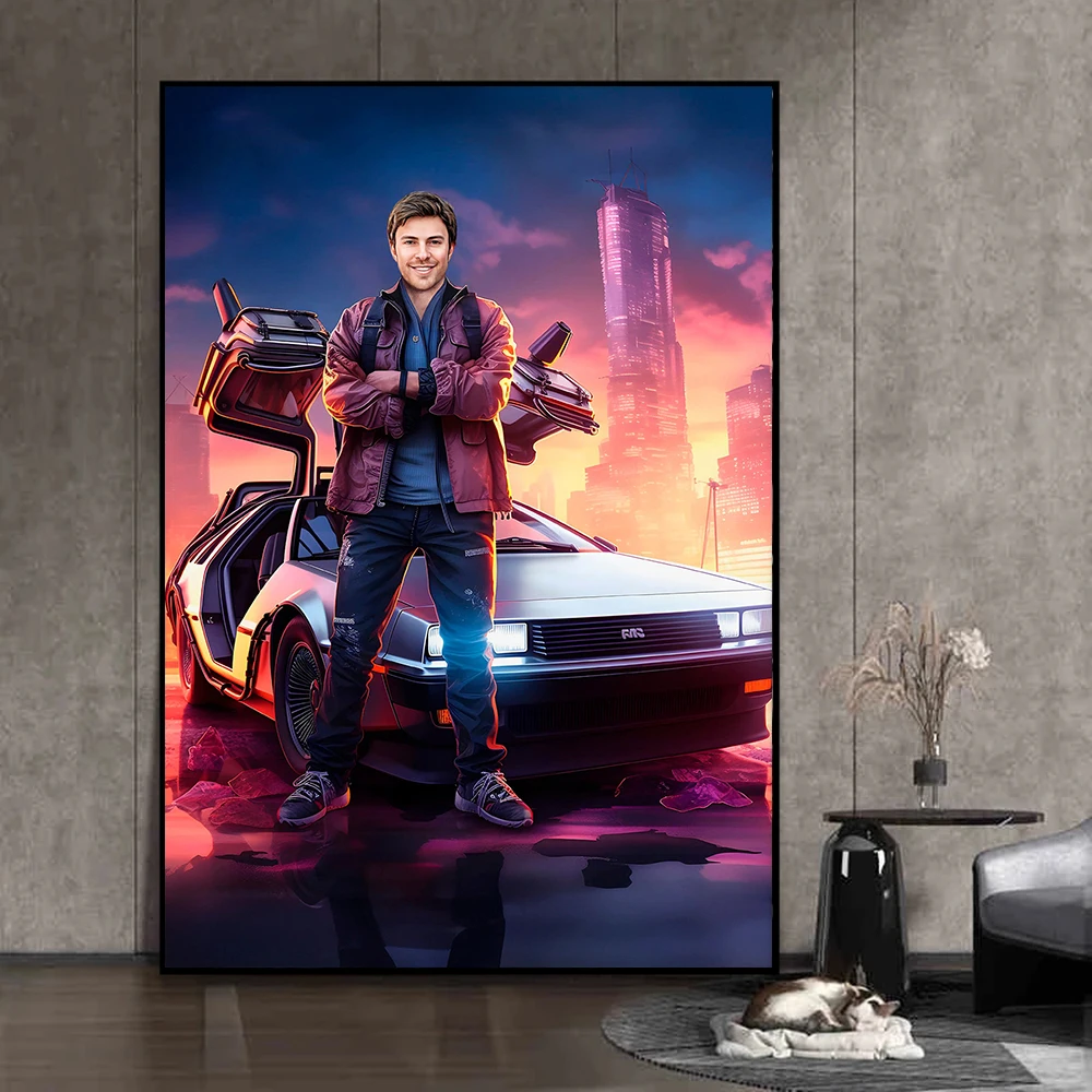 Custom Man Portrait Poster, Future Super Car Cyber City Picture, Personalized Cartoon Wall Art, Canvas Print, Room Decor Gift
Custom Man Portrait Poster, Future Super Car Cyber City Picture, Personalized Cartoon Wall Art, Canvas Print, Room Decor Gift