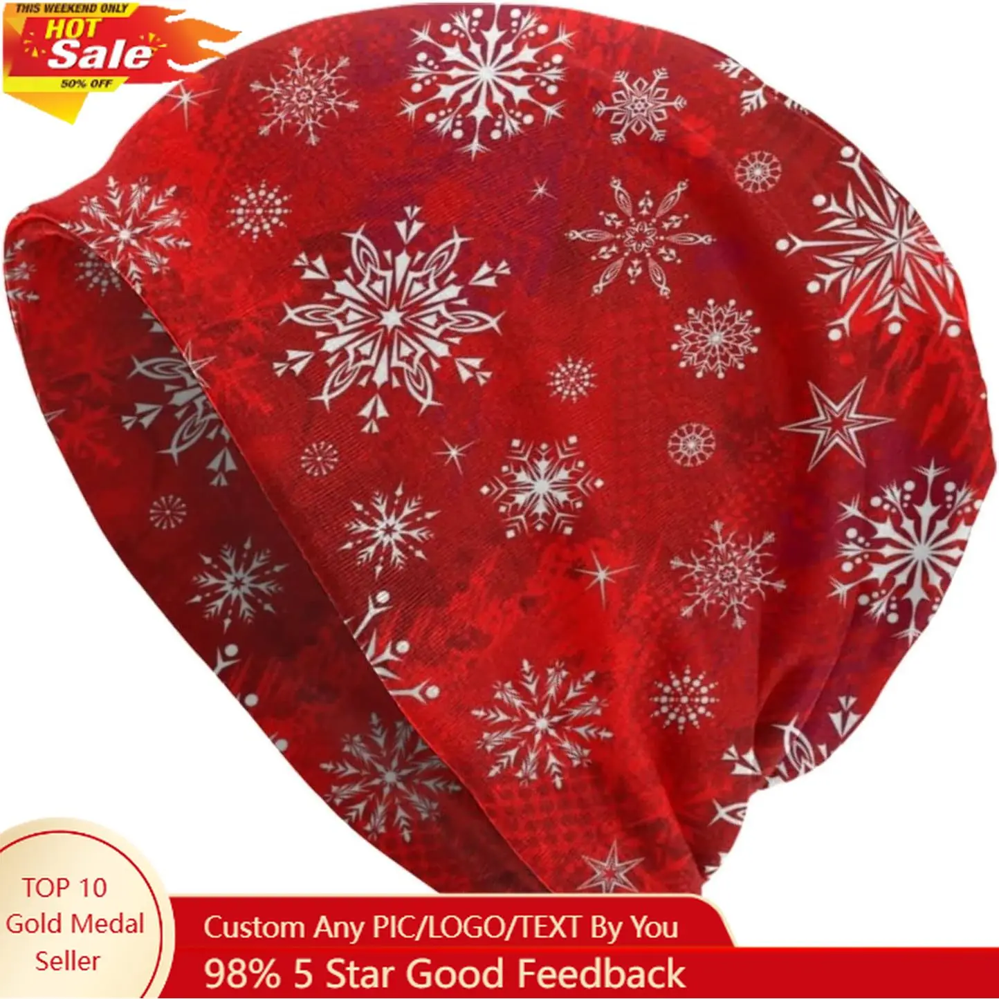 Christmas Snowflakes Beanie Hat Standard Closed Chemo Knitted Hats Baggy Slouchy Skull Cap Cancer Headwear for Women Men
Christmas Snowflakes Beanie Hat Standard Closed Chemo Knitted Hats Baggy Slouchy Skull Cap Cancer Headwear for Women Men