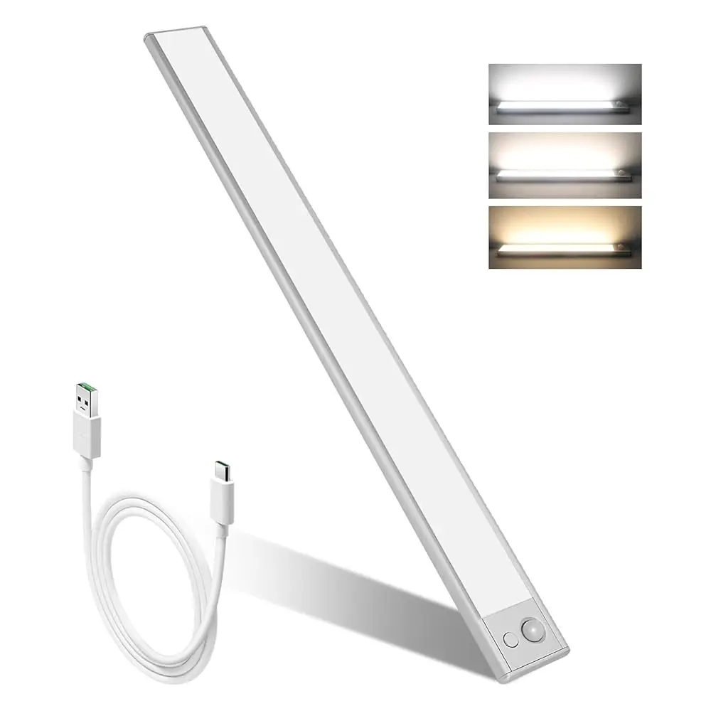 148 Led 15.7 H Under Cabinet Lighting Wireless,3 Color Temperatures Dimmable Closet Lights Motion Sensored,3000Mah Battery 
148 Led 15.7 H Under Cabinet Lighting Wireless,3 Color Temperatures Dimmable Closet Lights Motion Sensored,3000Mah Battery