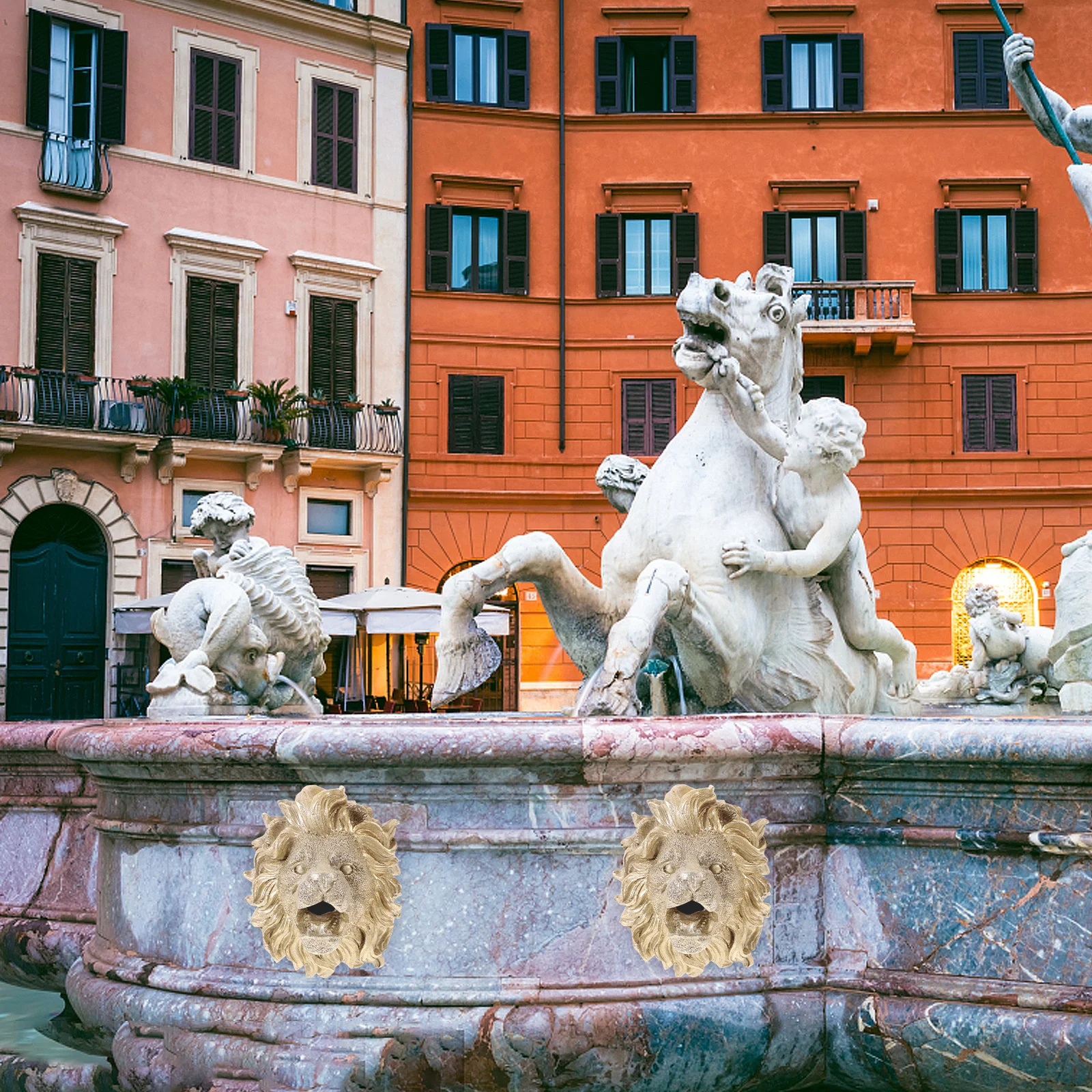 Fountain Nozzle Lion Head Style Resin Material Wall Hanging Outdoor Garden Pond Sprayer for Yard Courtyard Water Decoration
Fountain Nozzle Lion Head Style Resin Material Wall Hanging Outdoor Garden Pond Sprayer for Yard Courtyard Water Decoration