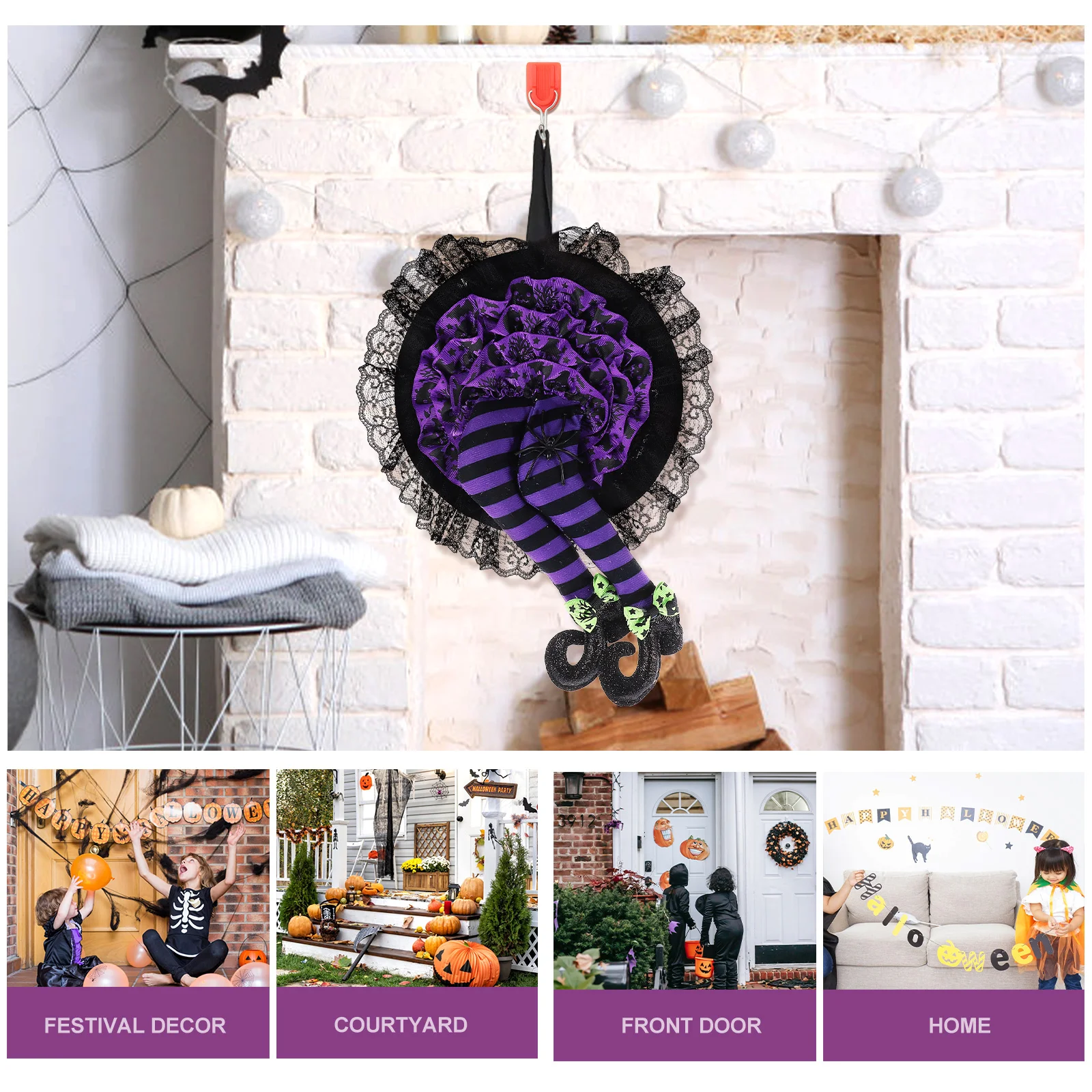 Halloween Witch Legs Pendant Exquisite Craftsmanship Cloth Art Home Door Wall Decor Halloween Wreath Party Layout Props
Halloween Witch Legs Pendant Exquisite Craftsmanship Cloth Art Home Door Wall Decor Halloween Wreath Party Layout Props