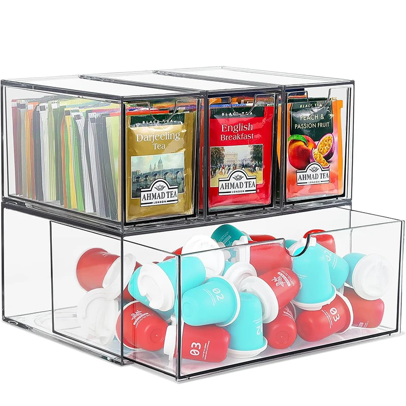 Tea and Coffee Organizer and Storage Acrylic Tea Bag Holder Organizer Plastic K Cup Drawer Container for Cabinet Counter
Tea and Coffee Organizer and Storage Acrylic Tea Bag Holder Organizer Plastic K Cup Drawer Container for Cabinet Counter