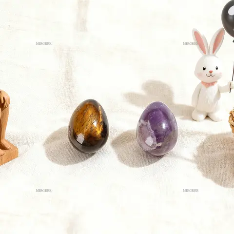 2pcs Crystal Egg Set, Spiritual Healing Crystals for Meditation and Home Decoration, Unique Gift for Crystal Enthusiasts