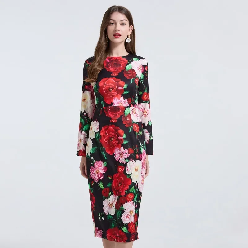 2025 Rose Slim-fit Wrap Hip High Waist Round Neck Long Sleeve Skirt Party Vintage Dress
2025 Rose Slim-fit Wrap Hip High Waist Round Neck Long Sleeve Skirt Party Vintage Dress