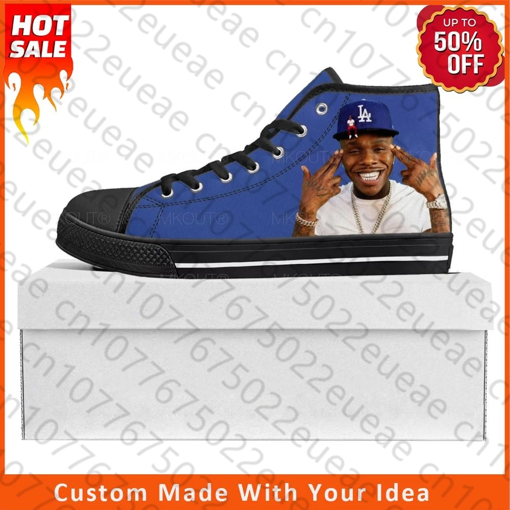 Высокие высококачественные кроссовки DaBaby Rapper Music Pop Blue, мужские и женские холщовые кроссовки для подростков, повседневная обувь для пар, обувь на заказ
Высокие высококачественные кроссовки DaBaby Rapper Music Pop Blue, мужские и женские холщовые кроссовки для подростков, повседневная обувь для пар, обувь на заказ