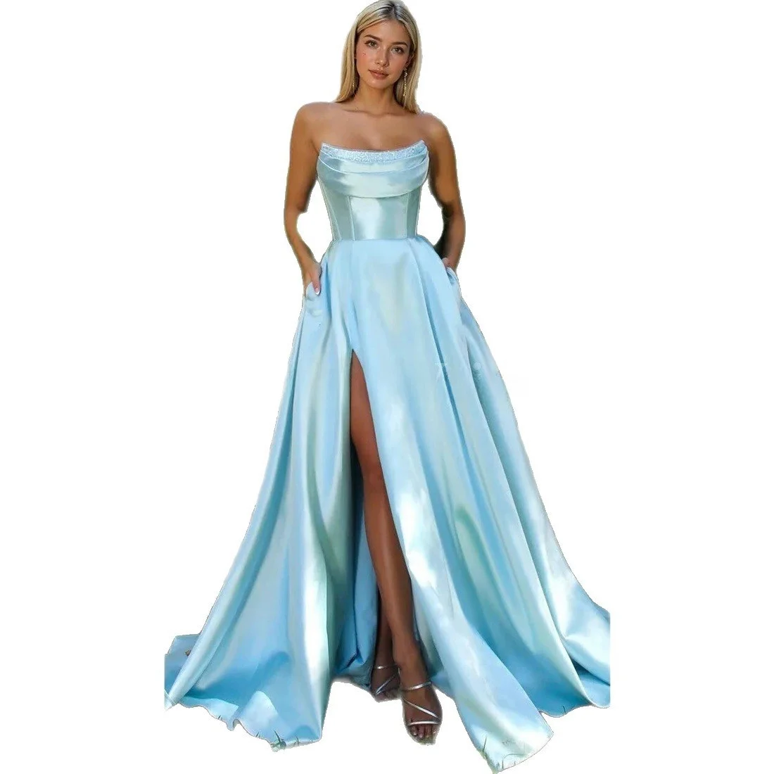 Evening Gown Satin Maids Formal Long Dress Ball Dress Women's Fashionable Slim Fit Midi Dress Company Annual Meeting Dress
Evening Gown Satin Maids Formal Long Dress Ball Dress Women's Fashionable Slim Fit Midi Dress Company Annual Meeting Dress