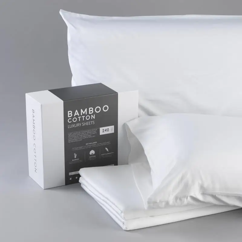 Soft & Smooth Bamboo Cotton Sheets, Viscose, White, Cal King Split Head
Soft & Smooth Bamboo Cotton Sheets, Viscose, White, Cal King Split Head