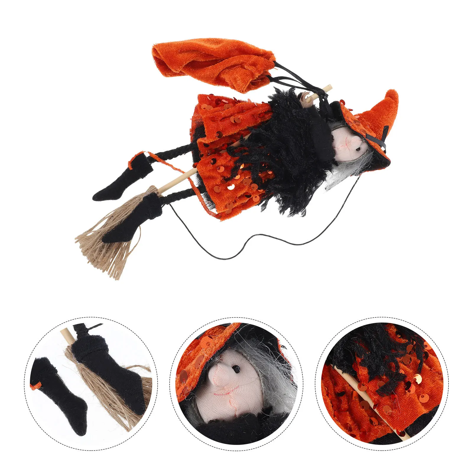 Hanging Witch Prop Unique Design Scary Flying Witch with Broomstick for Indoor Outdoor Halloween Festivities Haunted House Props
Hanging Witch Prop Unique Design Scary Flying Witch with Broomstick for Indoor Outdoor Halloween Festivities Haunted House Props