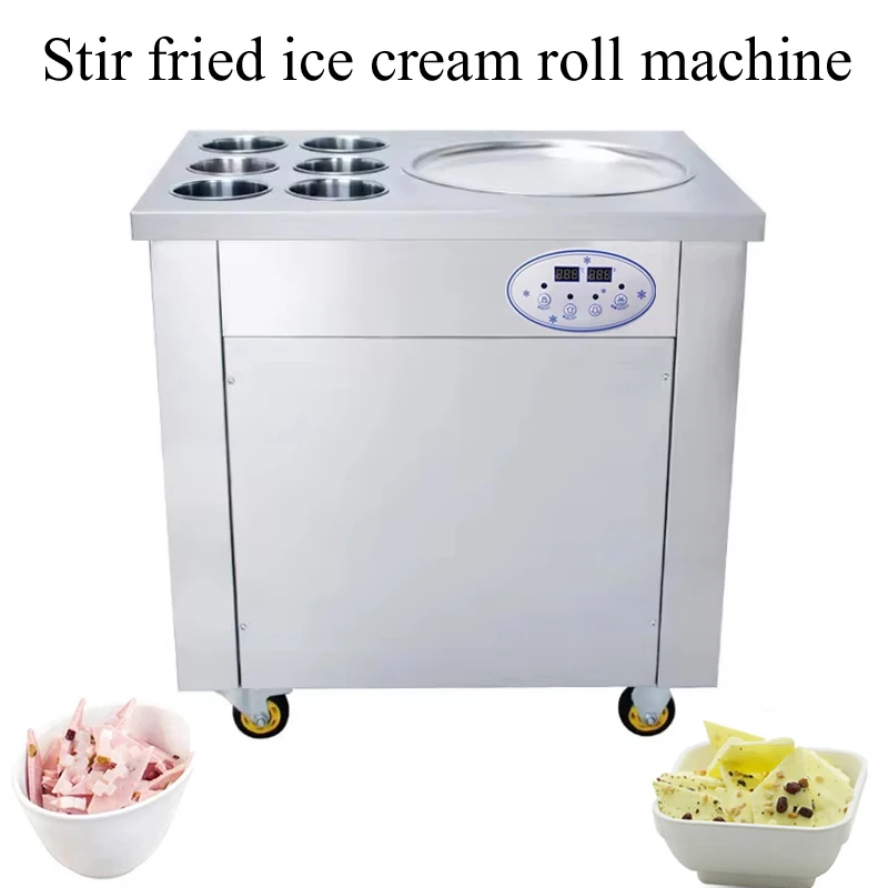 Commercial Fried Ice Cream Roll Machine Stainless Steel Temperature Control Single-Pot Stir-Fried Milk Roll Machine
Commercial Fried Ice Cream Roll Machine Stainless Steel Temperature Control Single-Pot Stir-Fried Milk Roll Machine