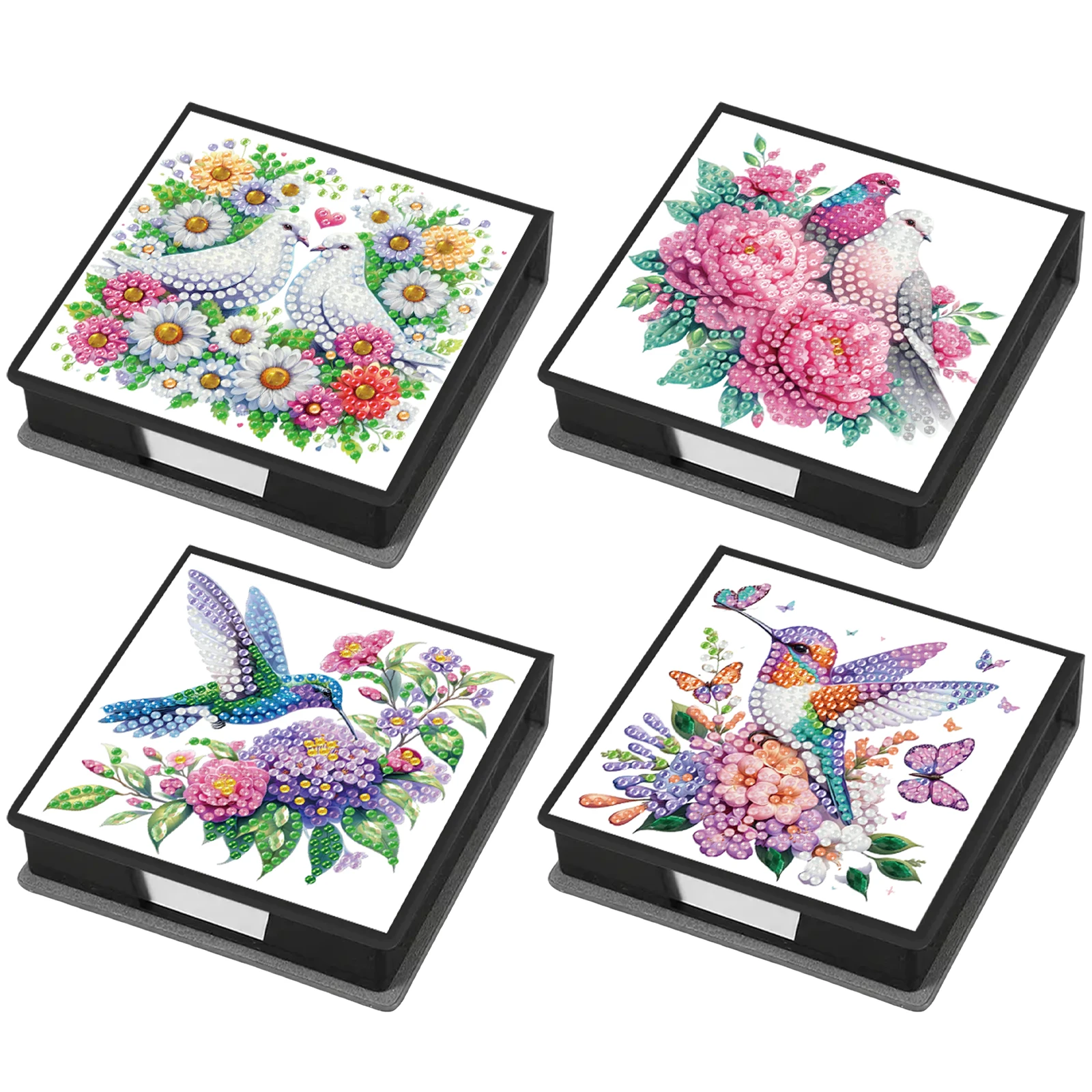 4Pcs 5D DIY PU Diamond Painting Kit Note Box with 160 Sheets Paper Diamond Art Sticky Note Holder for Adults Gift Home Decor
4Pcs 5D DIY PU Diamond Painting Kit Note Box with 160 Sheets Paper Diamond Art Sticky Note Holder for Adults Gift Home Decor
