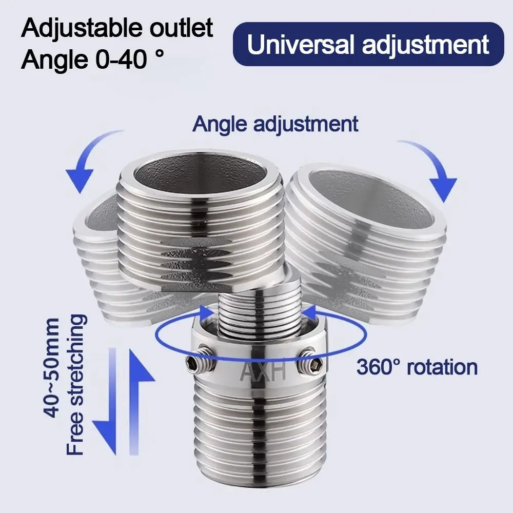 Stainless Steel Angled Curved Foot Lengthened Thickened Shower Faucet Adapter Angle Adjustment Wall Mounted
Stainless Steel Angled Curved Foot Lengthened Thickened Shower Faucet Adapter Angle Adjustment Wall Mounted
