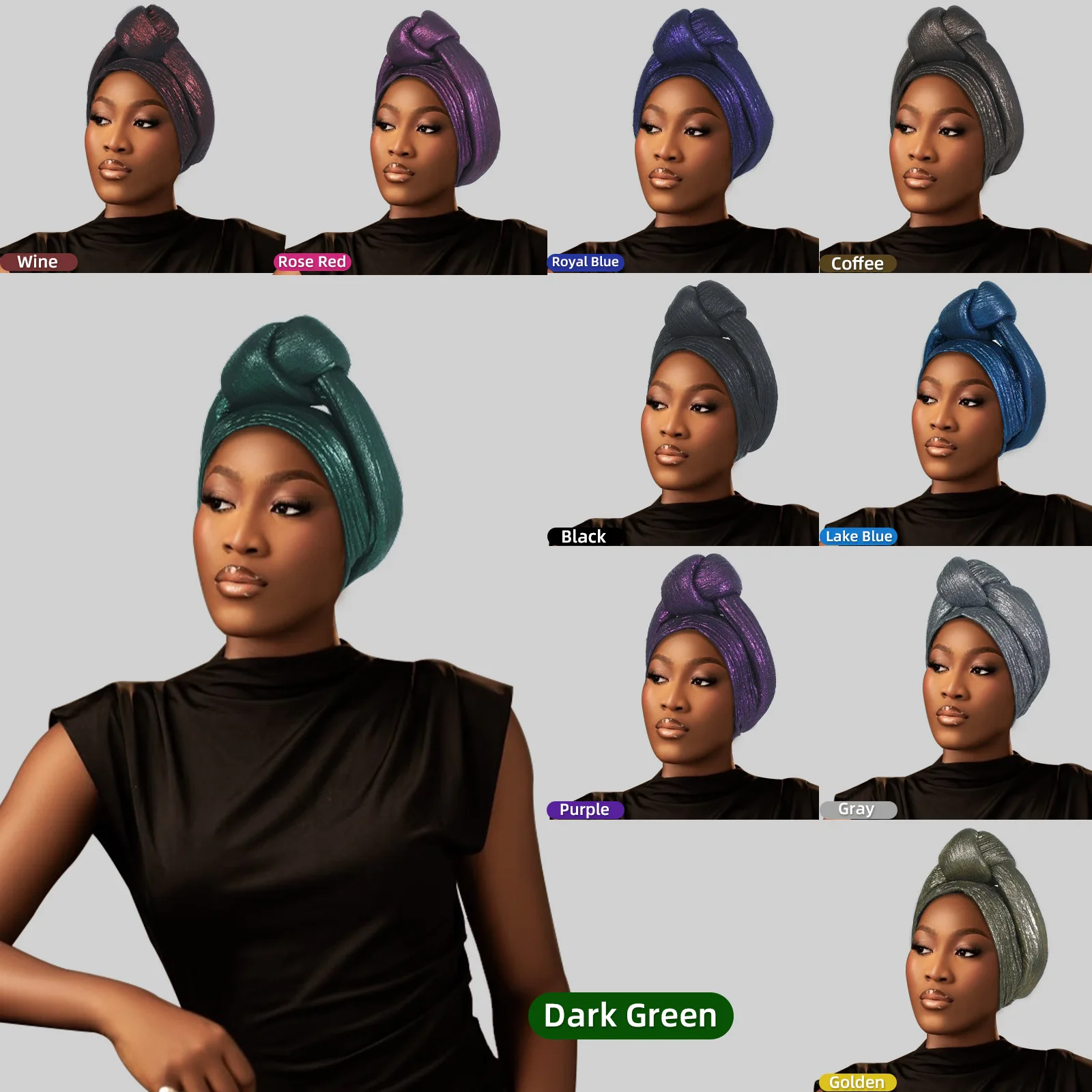 2025 Glitter Knoted Head Wraps African Auto Gele Nigeria Wedding Headtie Party Headwear Muslim Hat Fashion Women's Turban Cap
2025 Glitter Knoted Head Wraps African Auto Gele Nigeria Wedding Headtie Party Headwear Muslim Hat Fashion Women's Turban Cap