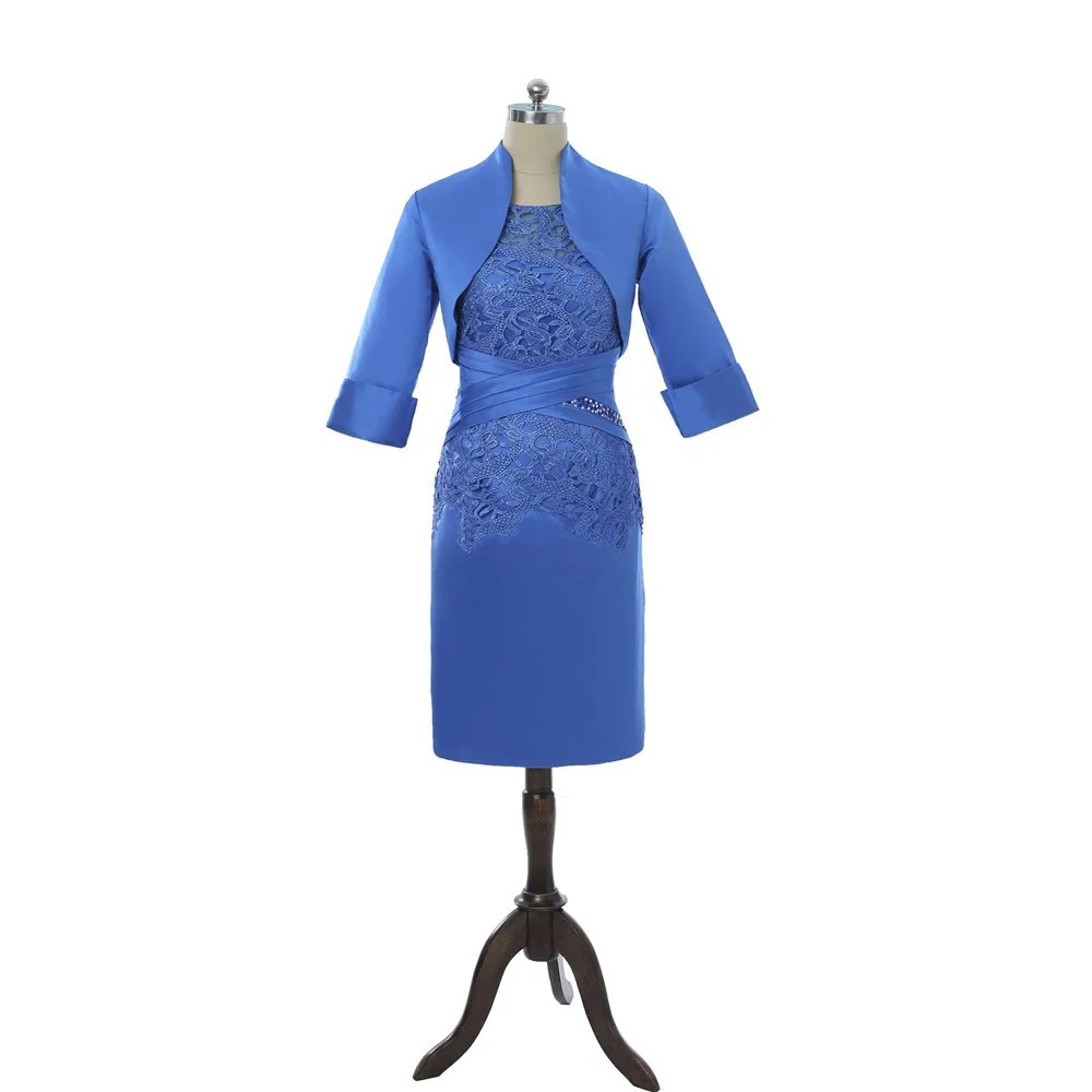 Royal Blue Mother Of The Bride Dresses Sheath Knee Length Satin Lace Beaded Plus Size Short Groom Mother Dresses For Wedding
Royal Blue Mother Of The Bride Dresses Sheath Knee Length Satin Lace Beaded Plus Size Short Groom Mother Dresses For Wedding