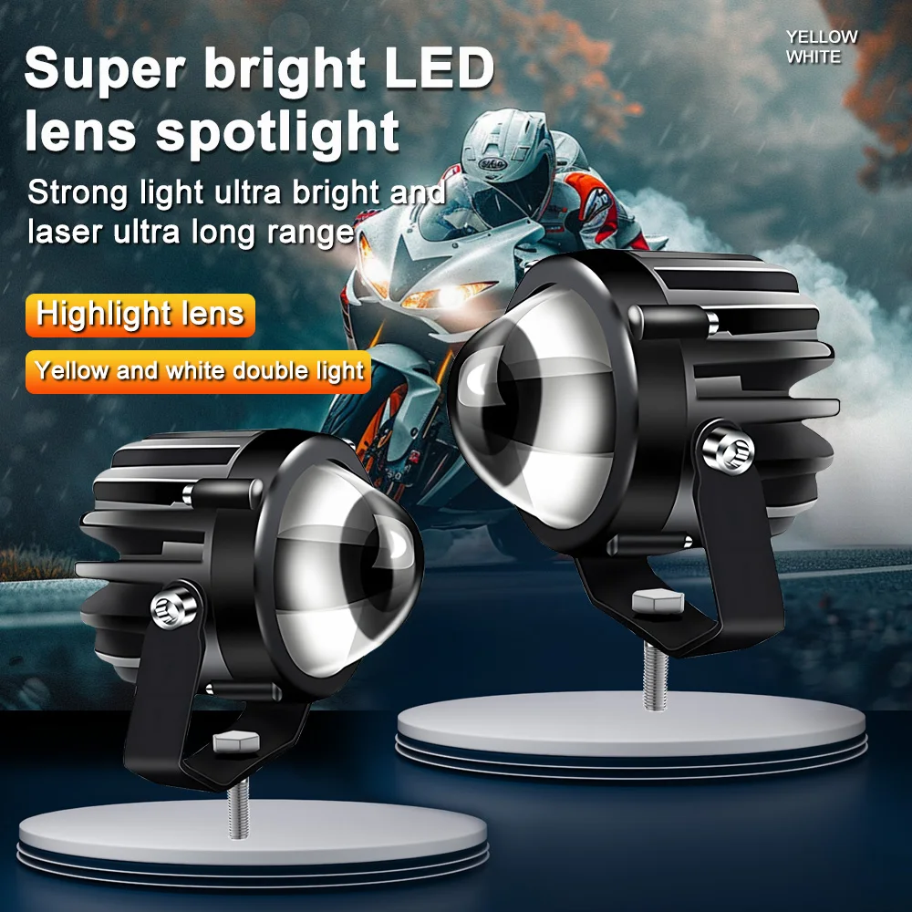 Motorcycle Lights LED Spot Light 60W Motorcycle Headlights White Fog Lamp Universal IP68 Driving Light DC 12V-80V Auxiliary Ligh
Motorcycle Lights LED Spot Light 60W Motorcycle Headlights White Fog Lamp Universal IP68 Driving Light DC 12V-80V Auxiliary Ligh