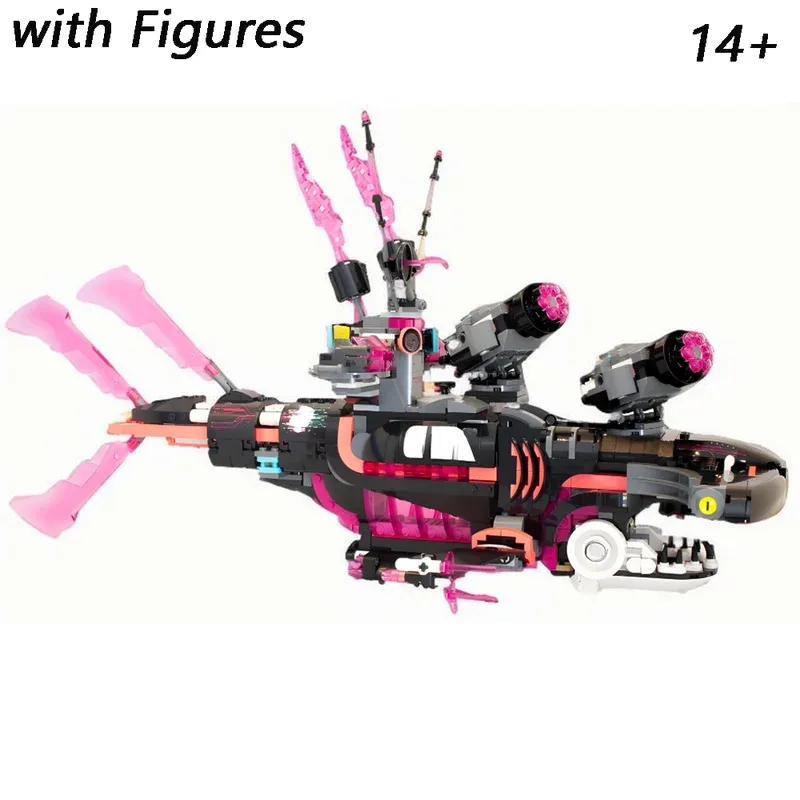 New Building Blocks 71500 Nightmare Shark Submarine Building Block Model Toy, Suitable as Birthday or Christmas Gift for Boys,
New Building Blocks 71500 Nightmare Shark Submarine Building Block Model Toy, Suitable as Birthday or Christmas Gift for Boys,