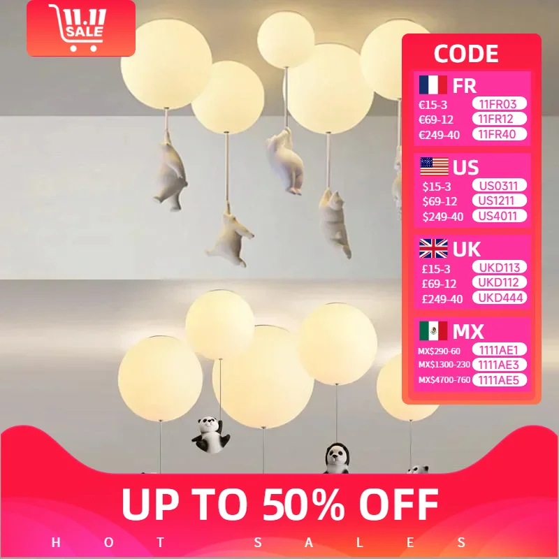 Panda LED Hanging Chandelier Balloon Light Cartoon Bear Kid's Bedroom Living Room Decor Aisle Pendant Lamps Preschooler Fixtures
Panda LED Hanging Chandelier Balloon Light Cartoon Bear Kid's Bedroom Living Room Decor Aisle Pendant Lamps Preschooler Fixtures