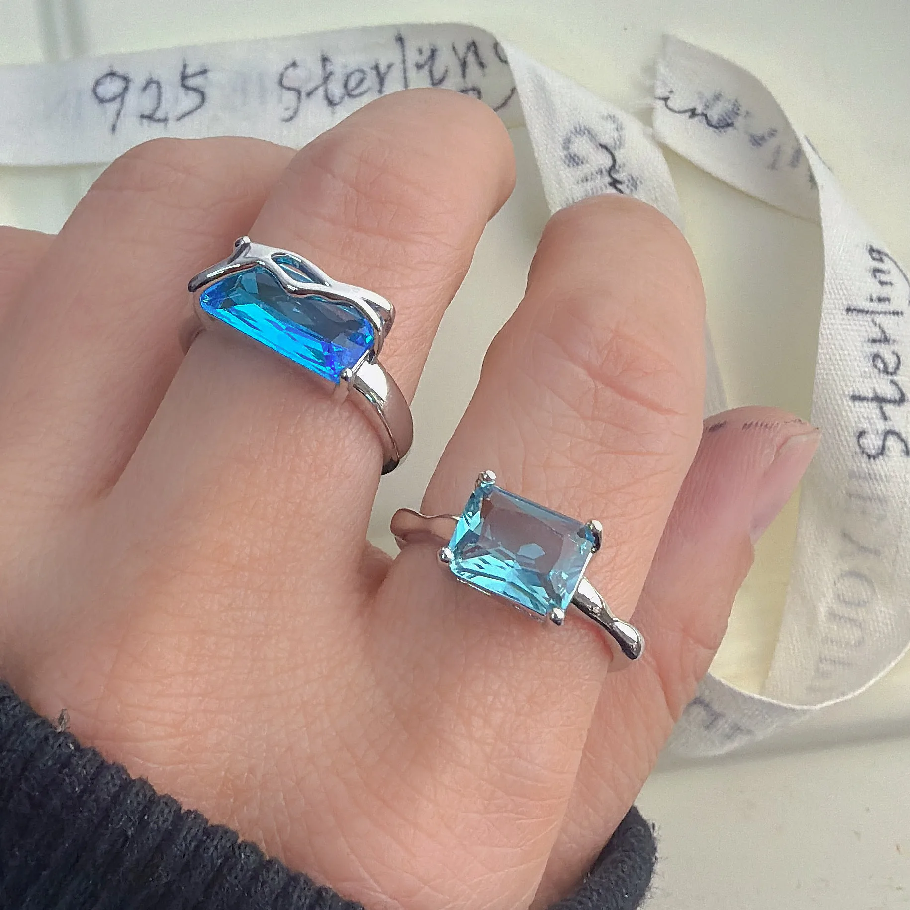 925 Sterling Silver Rings for Women Couple Minimalist Handmade Blue Stone Ring Fine Jewelry Gift Prevent Allergy
925 Sterling Silver Rings for Women Couple Minimalist Handmade Blue Stone Ring Fine Jewelry Gift Prevent Allergy