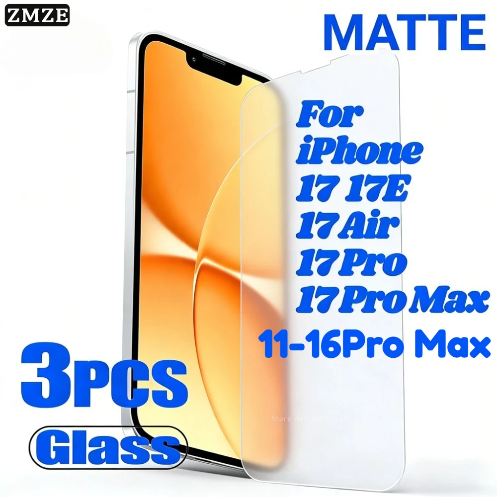 3 шт. матовых защитных пленок из закаленного стекла для iPhone 17e, 17, 16, 15, 14, 13, 12, 11 Pro Max, матовая защита экрана для iPhone 17 Pro Max, 17e, Air
3 шт. матовых защитных пленок из закаленного стекла для iPhone 17e, 17, 16, 15, 14, 13, 12, 11 Pro Max, матовая защита экрана для iPhone 17 Pro Max, 17e, Air