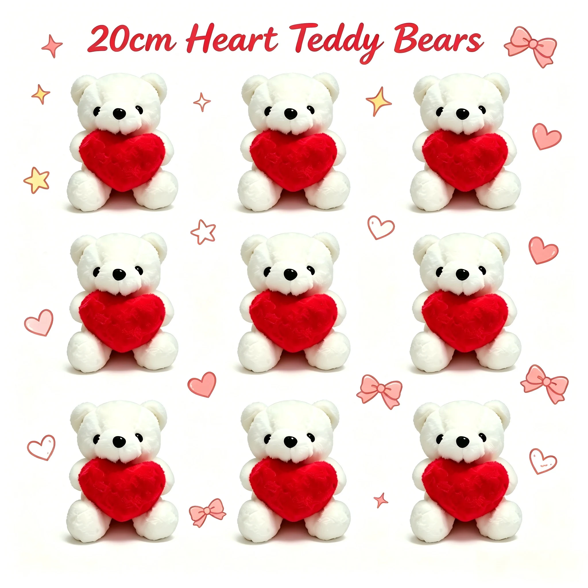 Teddy Bear With Heart Plush White Bear Holding Heart Gifts for Valentine's Day Wedding Giving Romantic Love Toys Gift
Teddy Bear With Heart Plush White Bear Holding Heart Gifts for Valentine's Day Wedding Giving Romantic Love Toys Gift