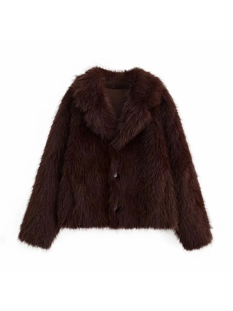 Women Autumn Winter New Faux Fur Jacket for Women Fashion Reversible Fur Effect Lapel Long Sleeved Short Coats Chic Ladies Top
Women Autumn Winter New Faux Fur Jacket for Women Fashion Reversible Fur Effect Lapel Long Sleeved Short Coats Chic Ladies Top