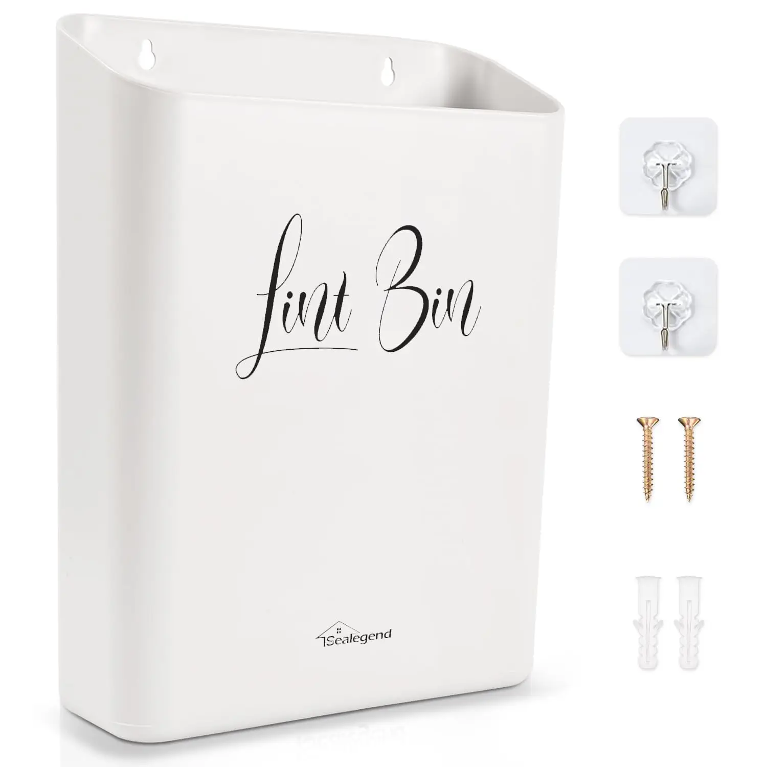 Wall Mounted Lint Trash Can for Laundry Room, Magnetic Lint Bin, Space Saving Storage, White 11.8x3.5x7.5 Inches
Wall Mounted Lint Trash Can for Laundry Room, Magnetic Lint Bin, Space Saving Storage, White 11.8x3.5x7.5 Inches