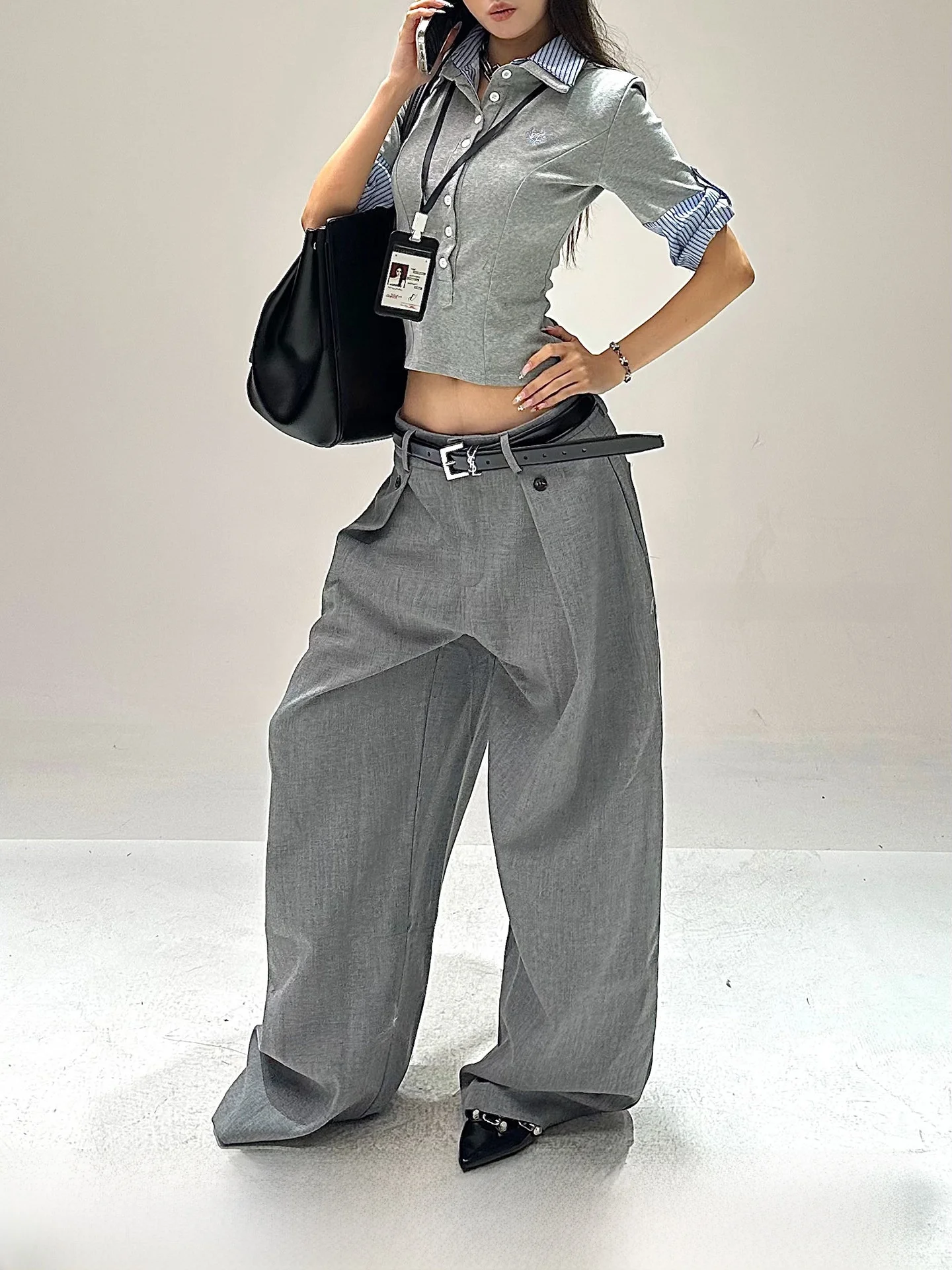 CCUP SPACE Linen ey Loose Pleated Drapey Straight Wide Leg Casual Suit Pants Women Autumn Winter High Waist Long Commute
CCUP SPACE Linen ey Loose Pleated Drapey Straight Wide Leg Casual Suit Pants Women Autumn Winter High Waist Long Commute