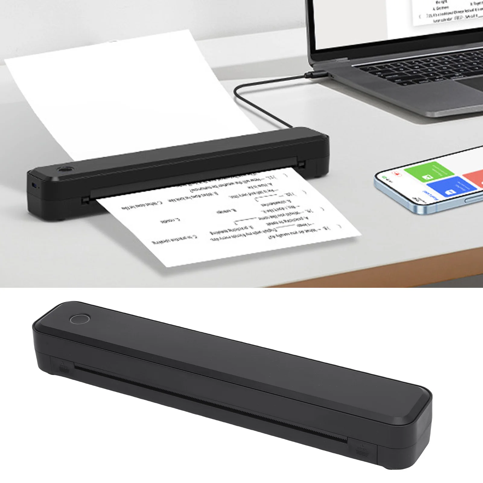 Printer Portable Thermal Printer 203DPI 208mm Printing Width Wireless Inkless Printer for 8.5x11in US Letter A4 A5 Paper
Printer Portable Thermal Printer 203DPI 208mm Printing Width Wireless Inkless Printer for 8.5x11in US Letter A4 A5 Paper