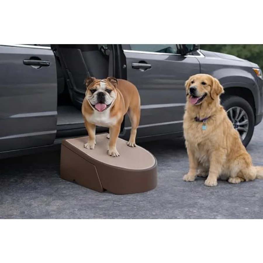 Dog/Cat Stramp Stair and Ramp Combination: Dark Brown, Lightweight Portable Design, Sturdy Construction, Tool-Free Easy Assembl
Dog/Cat Stramp Stair and Ramp Combination: Dark Brown, Lightweight Portable Design, Sturdy Construction, Tool-Free Easy Assembl