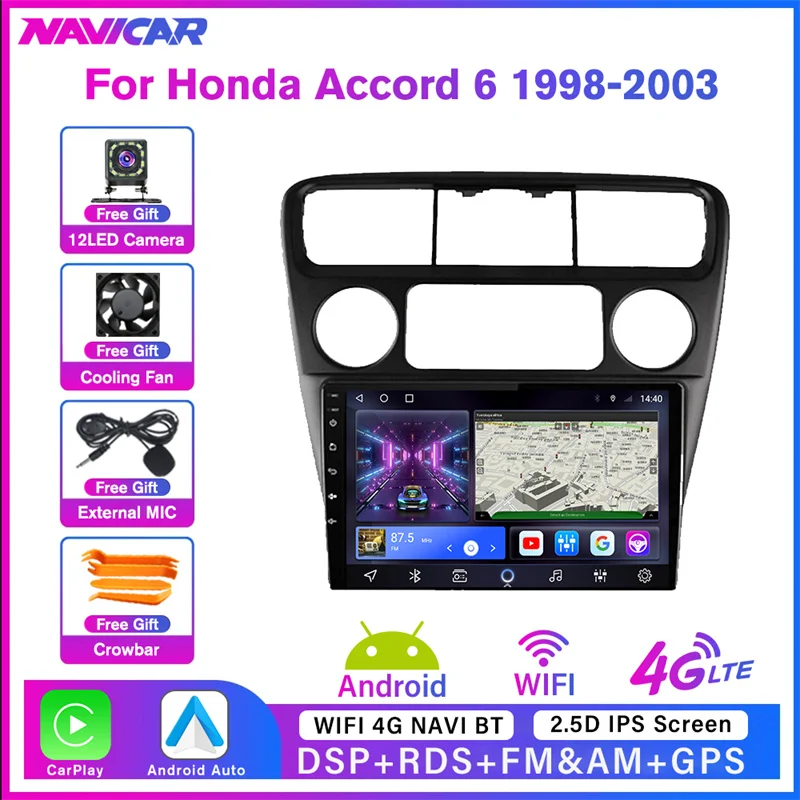 Автомагнитола NAVICAR 2DIN для Honda Accord 6 1998-2003 Android 10, Авторадио с навигацией, GPS, Carplay, стерео, автомобильный радиоплеер, 4G, Wi-Fi
Автомагнитола NAVICAR 2DIN для Honda Accord 6 1998-2003 Android 10, Авторадио с навигацией, GPS, Carplay, стерео, автомобильный радиоплеер, 4G, Wi-Fi
