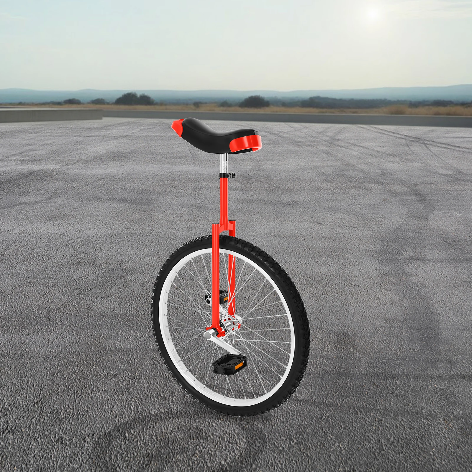 24In Red Outdoor Unicycle W/ Non-Slip Pedals - Adjustable Height One-Wheel Bike, Supports 154 Lbs for Balance Training & Fitness
24In Red Outdoor Unicycle W/ Non-Slip Pedals - Adjustable Height One-Wheel Bike, Supports 154 Lbs for Balance Training & Fitness