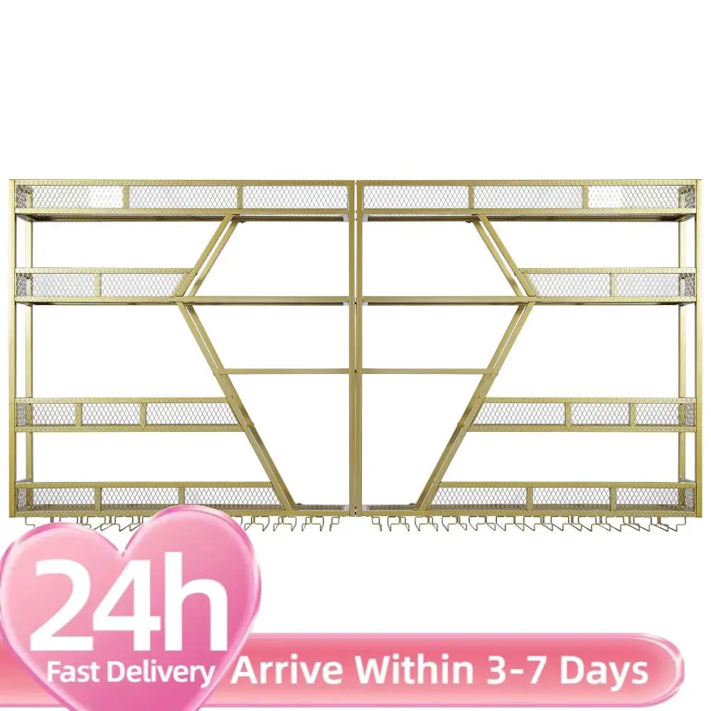 Metal Wine Bottles Storage Display Storage Shelf with Wine Glass Holder Liquor Bottles Storage Display for Home & Dining Room
Metal Wine Bottles Storage Display Storage Shelf with Wine Glass Holder Liquor Bottles Storage Display for Home & Dining Room