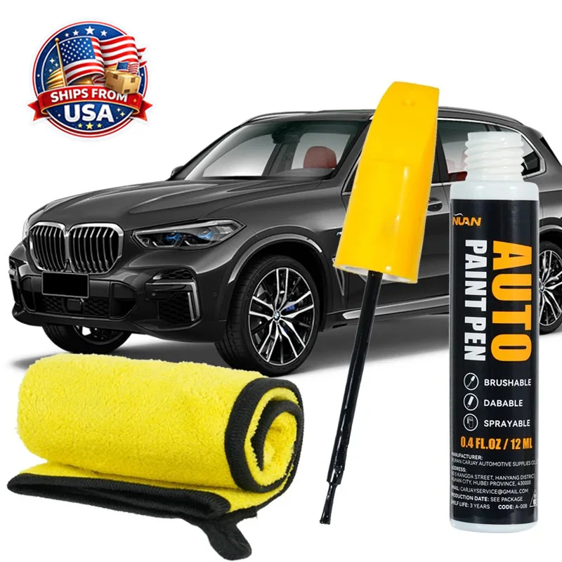 Набор для подкраски автомобиля 2-в-1: черный маркер для ремонта царапин, водостойкая автомобильная краска, точное воспроизведение цвета, быстросохнущая, стойкая автомобильная краска
Набор для подкраски автомобиля 2-в-1: черный маркер для ремонта царапин, водостойкая автомобильная краска, точное воспроизведение цвета, быстросохнущая, стойкая автомобильная краска