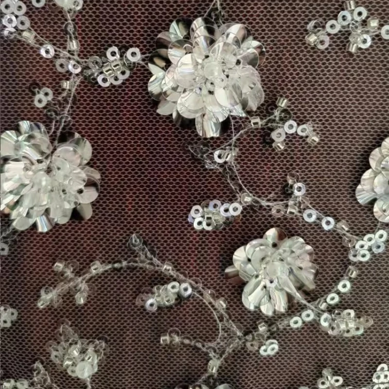 Beaded Sequin Embroidered Lace Mesh Fabric for DIY Sewing Wedding Dress Garment Accessories Clothing Fashion Material Cloth
Beaded Sequin Embroidered Lace Mesh Fabric for DIY Sewing Wedding Dress Garment Accessories Clothing Fashion Material Cloth