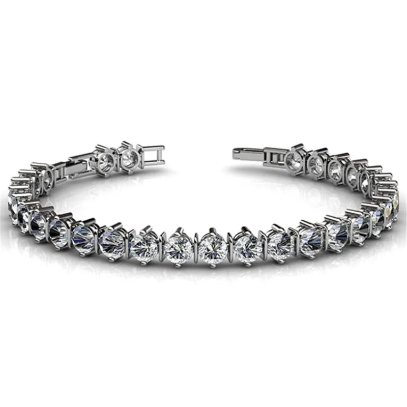 Daisini Quality Brass 18K White Gold Plated Tennis Bracelet Embellished with Premium Grade Crystal From Swarovski for Women
Daisini Quality Brass 18K White Gold Plated Tennis Bracelet Embellished with Premium Grade Crystal From Swarovski for Women