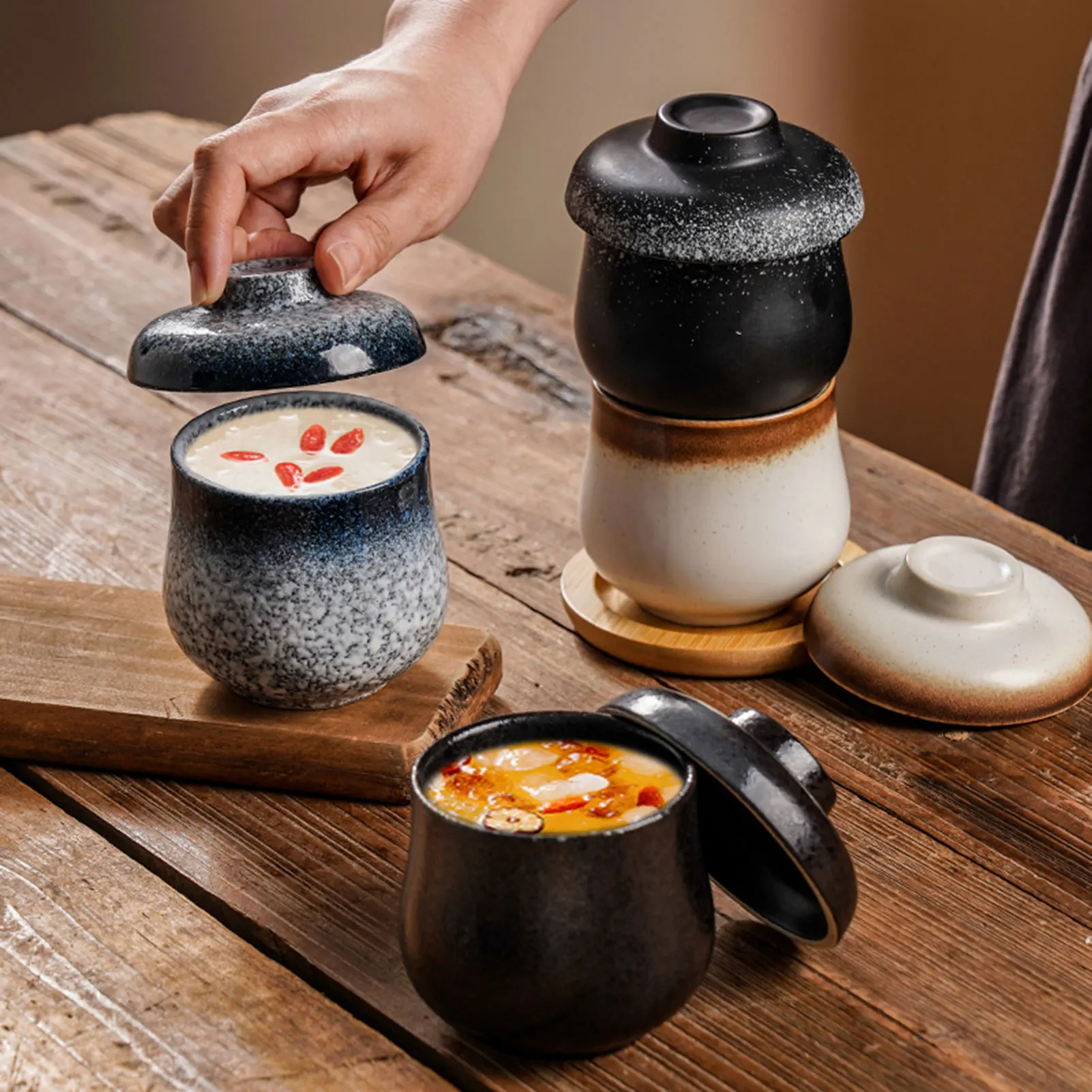 Керамические чашки для яиц с крышками, минималистичный дизайн, яйцо-браконьеры, плита, десертные чашки для яиц на пару, суп, пудинги
Керамические чашки для яиц с крышками, минималистичный дизайн, яйцо-браконьеры, плита, десертные чашки для яиц на пару, суп, пудинги