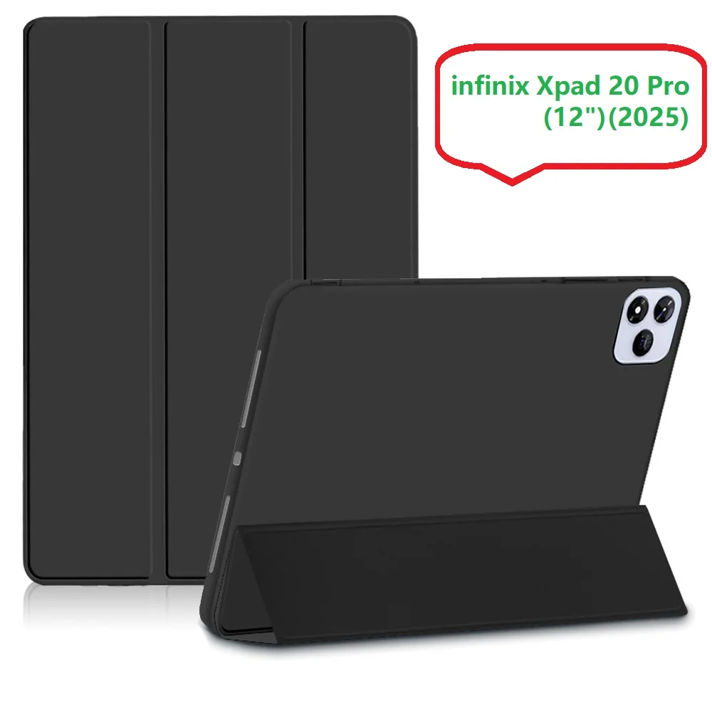 Case for Infinix Xpad 20 Pro (12 "- inch) (2025) tablet case cover, triple fold, TPU soft shell, automatic sleep/wake
Case for Infinix Xpad 20 Pro (12 "- inch) (2025) tablet case cover, triple fold, TPU soft shell, automatic sleep/wake