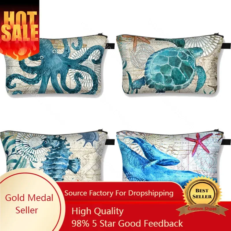 Octopus/ sea turtle/ seahorse print cosmetic bag woman Cosmetic case ladies makeup bags girls make up case travel makeup bag
Octopus/ sea turtle/ seahorse print cosmetic bag woman Cosmetic case ladies makeup bags girls make up case travel makeup bag