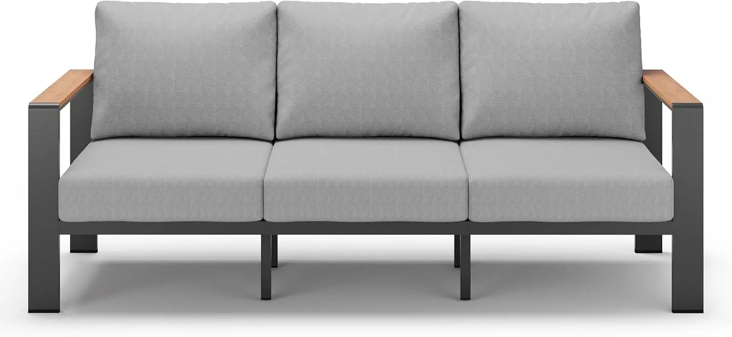 Aluminum Outdoor Patio Furniture 3 Seats, All-Weather Outdoor Patio Sofa with Washable Thick Cushion, Morden Patio Couch for Por
Aluminum Outdoor Patio Furniture 3 Seats, All-Weather Outdoor Patio Sofa with Washable Thick Cushion, Morden Patio Couch for Por
