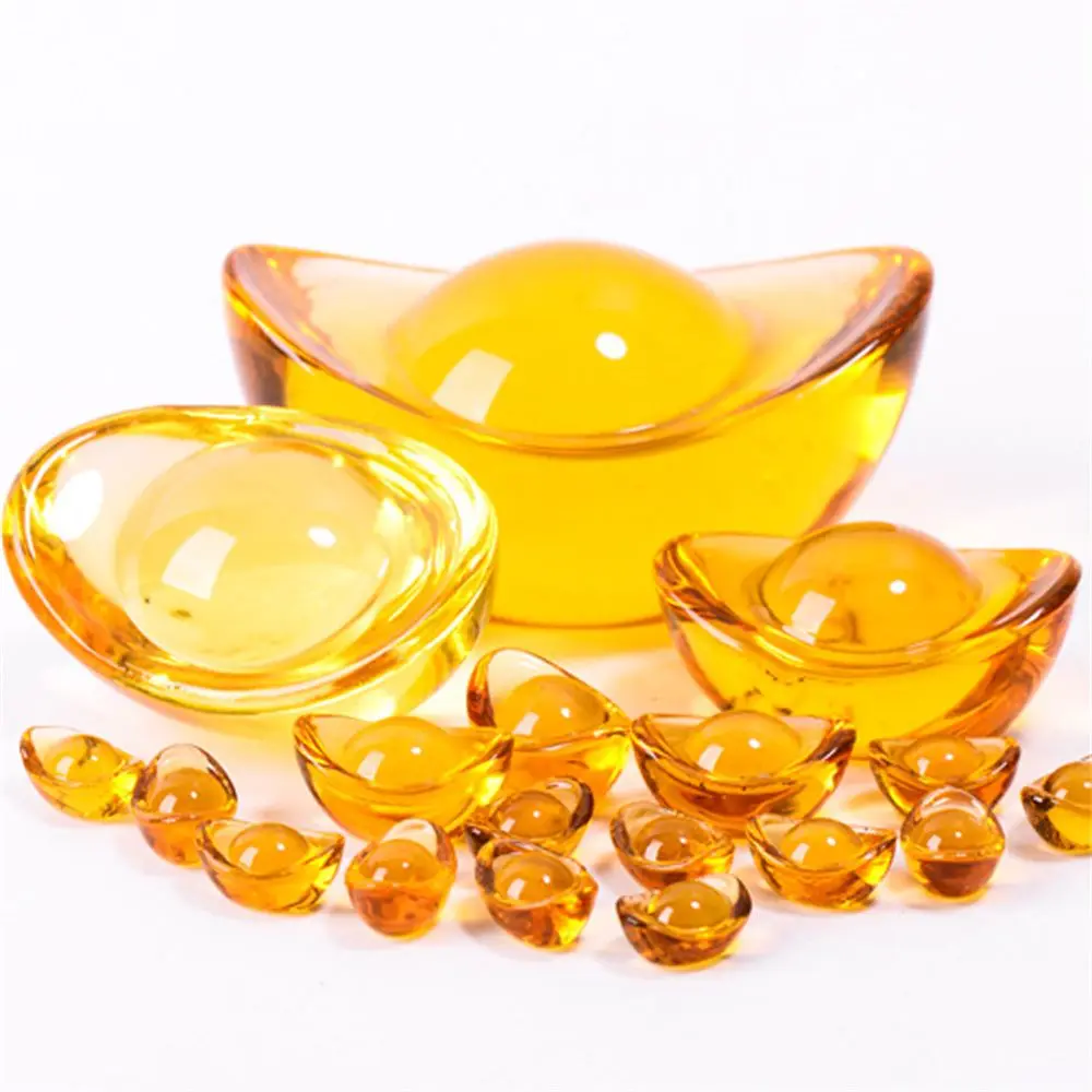 5pcs Gifts Wedding Decor Fortune Living Room Crystal Ingot Ornament Gold Ingots Glass Ornament Home Decoration
5pcs Gifts Wedding Decor Fortune Living Room Crystal Ingot Ornament Gold Ingots Glass Ornament Home Decoration