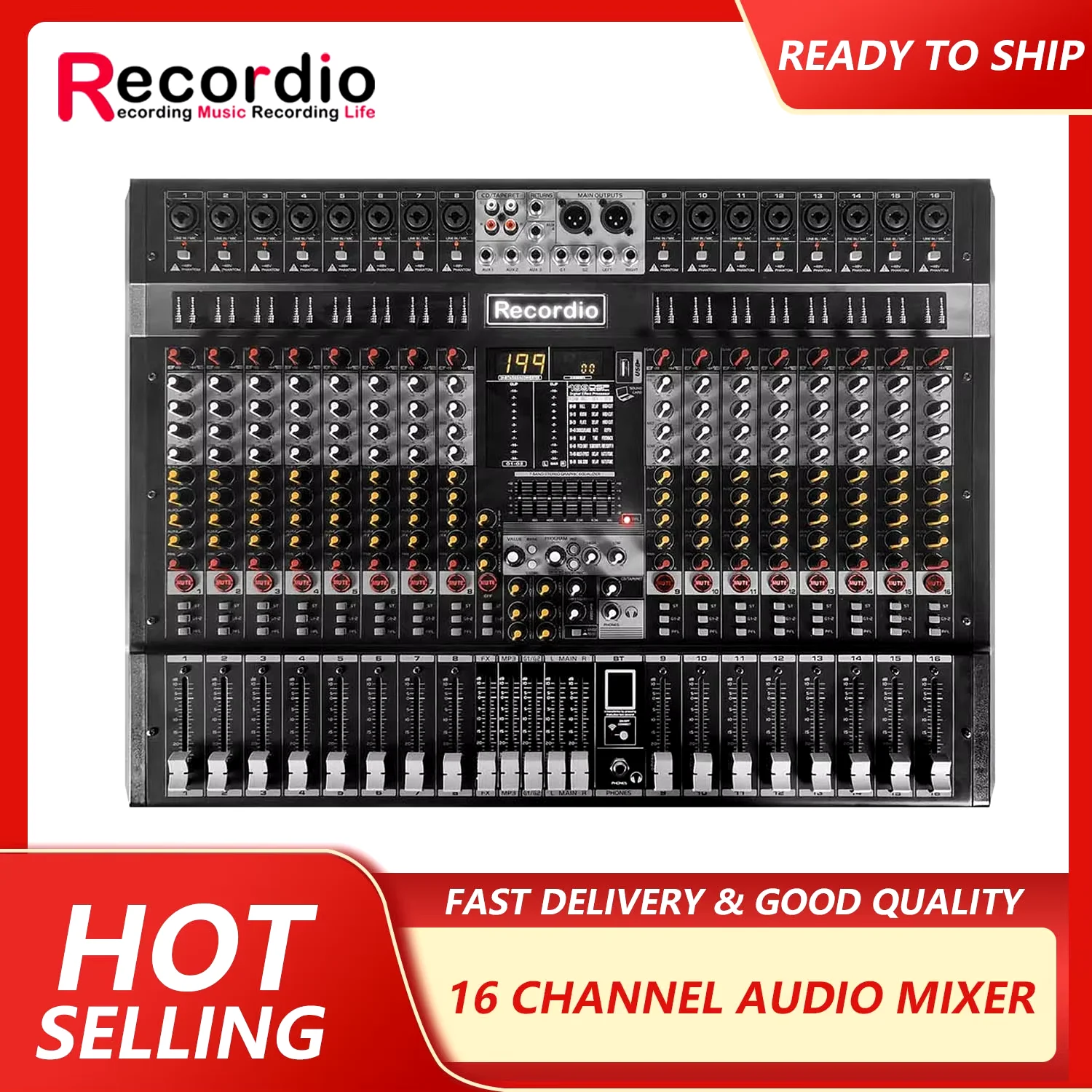 GAX-XM16 Enping Professional 16 Channel Blueteeth Digital Audio Sound Cards & Mixers Music Karaoke Audio Mixing Console Stereo
GAX-XM16 Enping Professional 16 Channel Blueteeth Digital Audio Sound Cards & Mixers Music Karaoke Audio Mixing Console Stereo