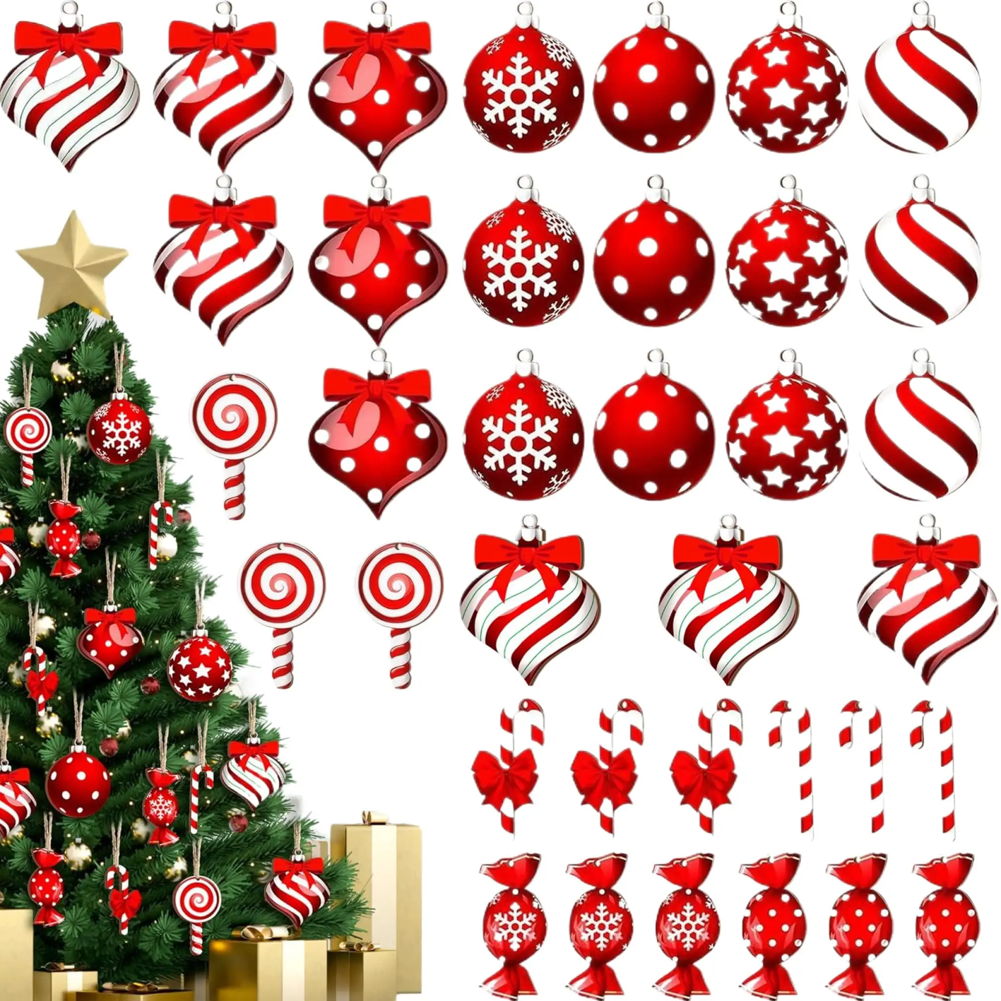 36PCS Meyrwoy Christmas Candy Pendants Decorations Wood Candy Christmas Tree Ornaments Cute Candy Cane Hanging Mint Decorations
36PCS Meyrwoy Christmas Candy Pendants Decorations Wood Candy Christmas Tree Ornaments Cute Candy Cane Hanging Mint Decorations