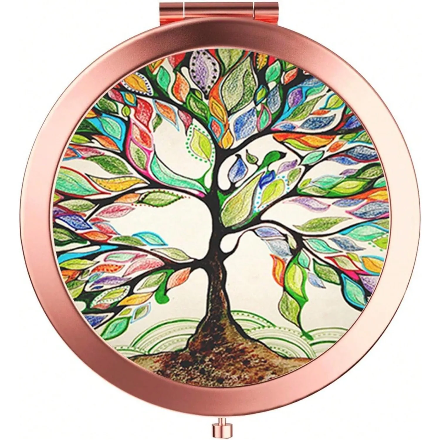 Compact Mirror Round Rose Gold Makeup Mirror Folding Mini Pocket Mirror Portable Hand Mirror For Woman Mother Kids Great Gift (Life Tree)
Compact Mirror Round Rose Gold Makeup Mirror Folding Mini Pocket Mirror Portable Hand Mirror For Woman Mother Kids Great Gift (Life Tree)