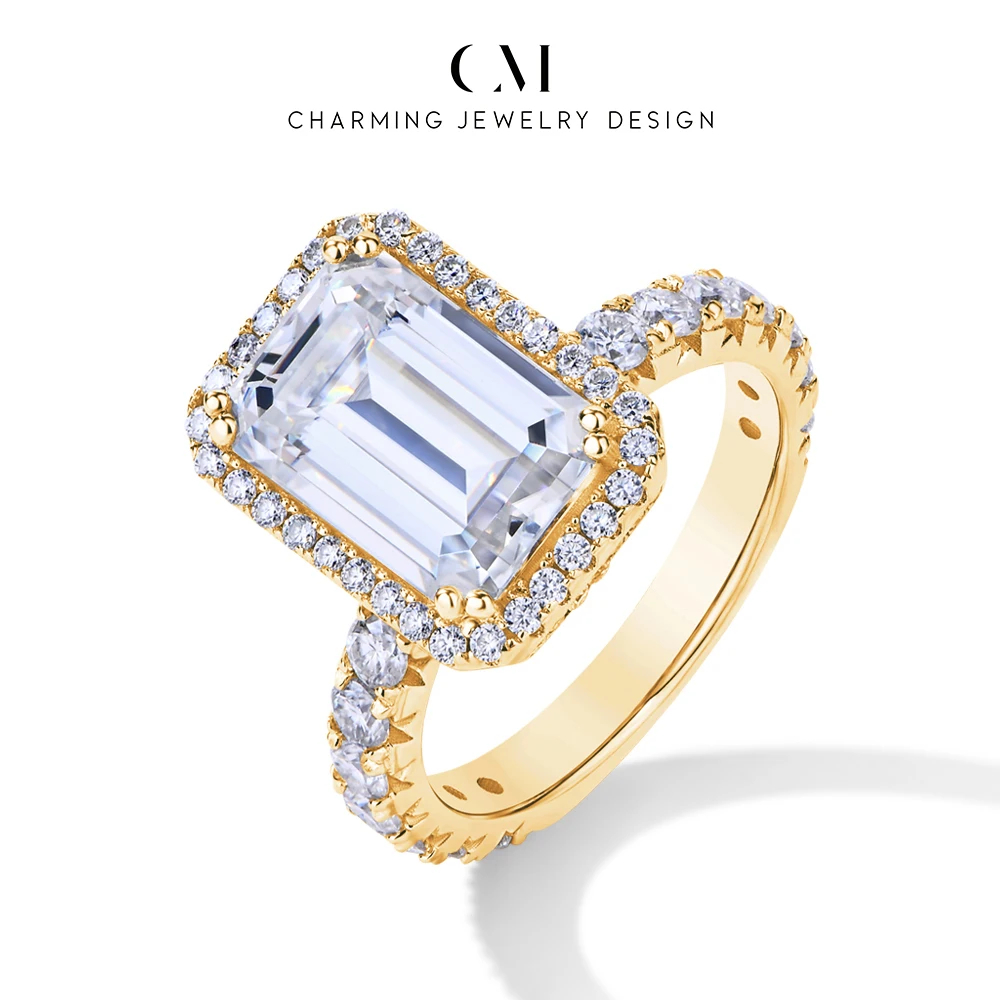 CHARMING Luxury Sparkling Emerald Cut Moissanite Ring S925 Silver for Women party Birthday Gift Anniversary Wedding High Value
CHARMING Luxury Sparkling Emerald Cut Moissanite Ring S925 Silver for Women party Birthday Gift Anniversary Wedding High Value