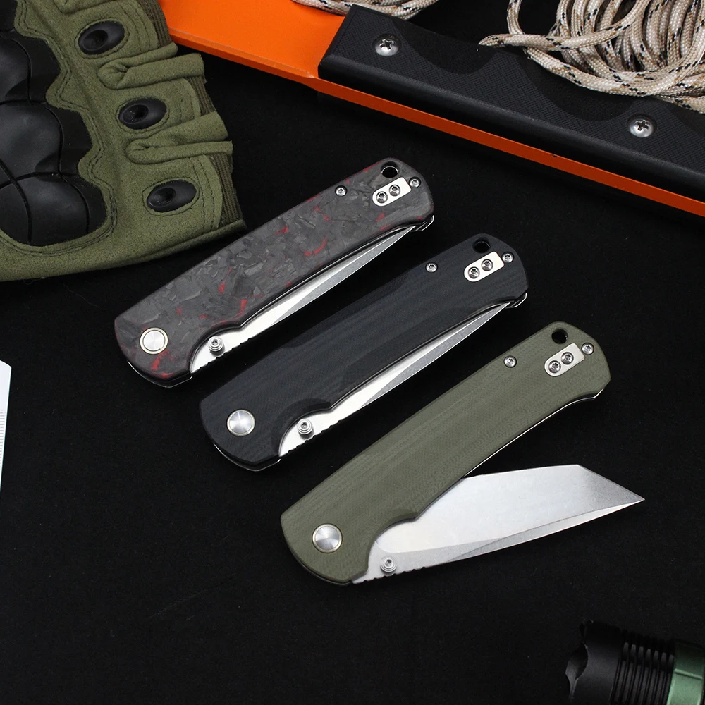 High Quality Flipper Folding Knife Carbon Fiber Handle 14C28N Blade Outdoor Quick Pocket Knife Hunting Fishing Knives EDC Tool
High Quality Flipper Folding Knife Carbon Fiber Handle 14C28N Blade Outdoor Quick Pocket Knife Hunting Fishing Knives EDC Tool