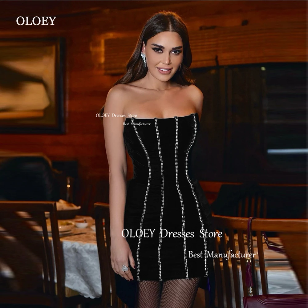 Сексуальные черные бархатные короткие платья OLOEY для выпускного вечера, блестящие мини-платья с кристаллами и бусинами в арабском стиле Дубая, женское коктейльное платье, платья для ночного торжества
Сексуальные черные бархатные короткие платья OLOEY для выпускного вечера, блестящие мини-платья с кристаллами и бусинами в арабском стиле Дубая, женское коктейльное платье, платья для ночного торжества