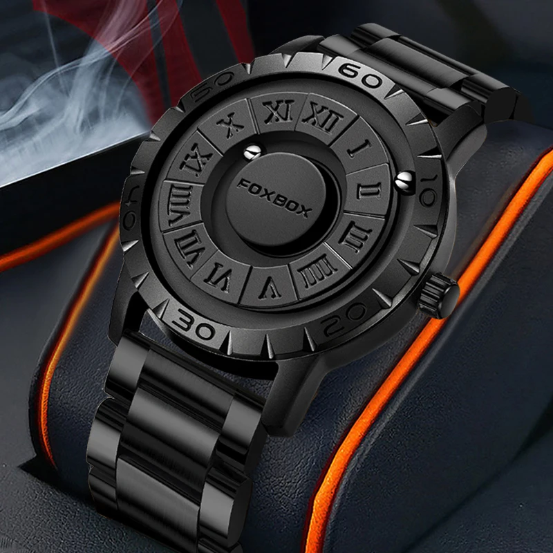 FOXBOX Men Watch New Original Luxury Scrolling Pointer Magnetic Force Quartz Wristwatches For Men Waterproof Big Dial Watch Men
FOXBOX Men Watch New Original Luxury Scrolling Pointer Magnetic Force Quartz Wristwatches For Men Waterproof Big Dial Watch Men